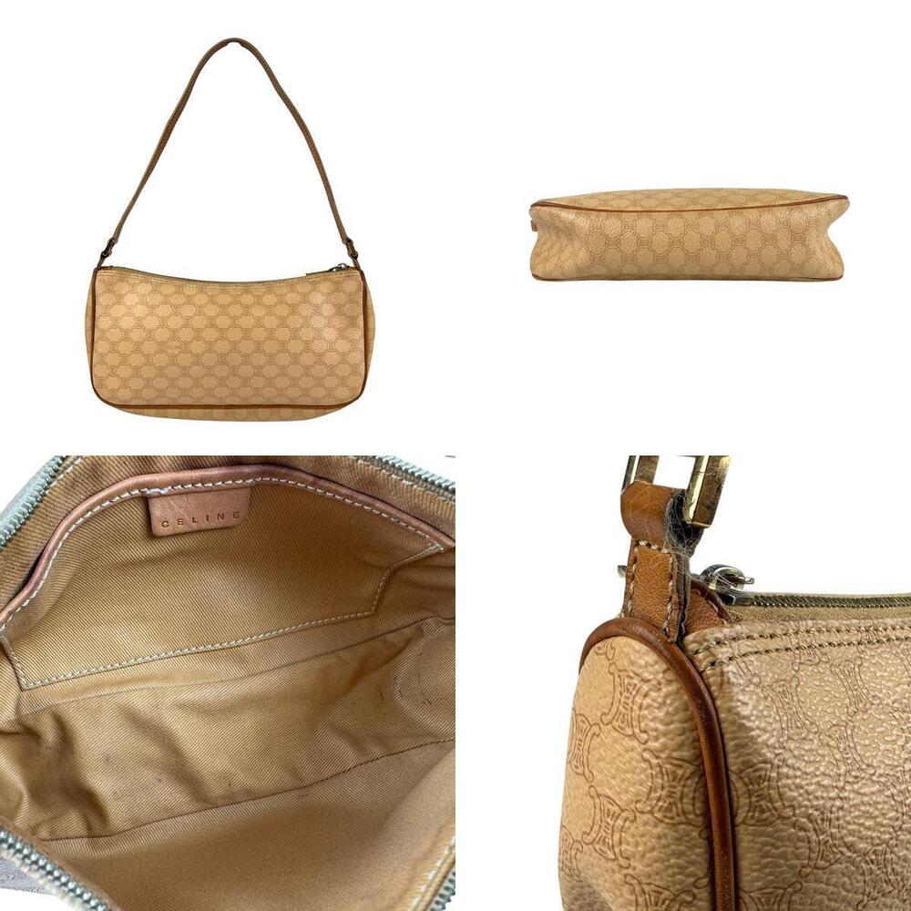 Celine handbag Beige Tan Macadam coated canvas leather - Picture 3 of 4